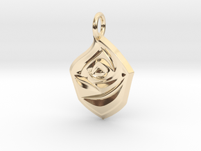 Rose Pendant in 14k Gold Plated Brass