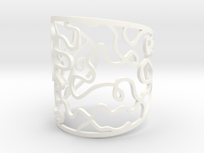 Vesta bangle - open cuff in White Processed Versatile Plastic