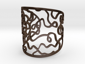 Vesta bangle - open cuff in Polished Bronze Steel