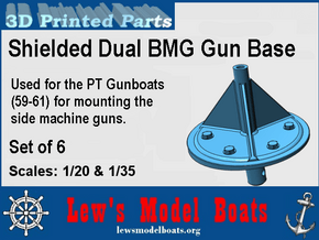 PT Gunboat Side BMGs Base in White Natural Versatile Plastic: 1:20