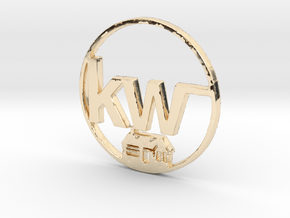 Kw key chain in 14K Yellow Gold