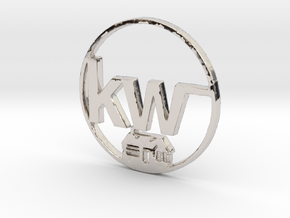 Kw key chain in Platinum