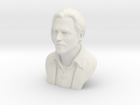 3D Sculpture of Johnny Depp in White Natural Versatile Plastic