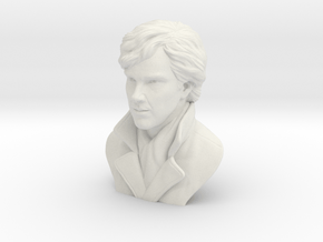 3D Sculpture of Benedict Cumberbatch in White Natural Versatile Plastic