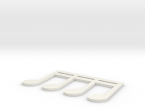 Strong and Heavy Music Book Page Holder in White Natural Versatile Plastic