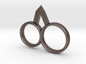 New Spike Ring. in Polished Bronzed Silver Steel