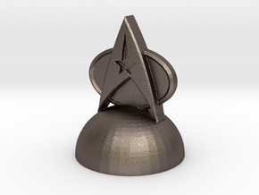 Star Trek Pawn2 in Polished Bronzed Silver Steel