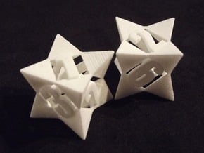 Octetric d6 dice pair in White Natural Versatile Plastic