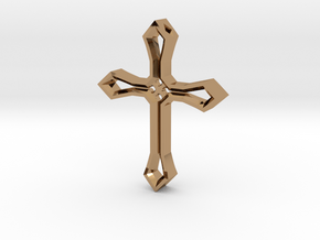 Cross Pendant in Polished Brass