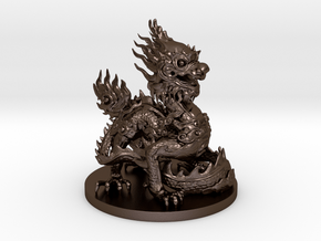 Imperial dragon in Polished Bronze Steel