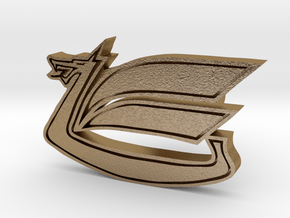Celica Dragon Cufflink in Polished Gold Steel