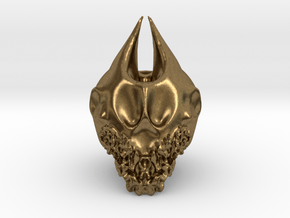 Bearded Skull in Natural Bronze: Extra Large