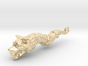Dacic Wolf - Keychain in 14k Gold Plated Brass