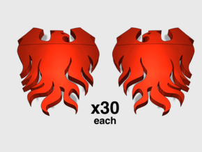 60x FireHawks : Right & Left Shoulder Insignias in Tan Fine Detail Plastic