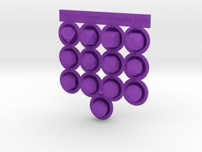 13 Archimedean Solids - colored in Purple Processed Versatile Plastic