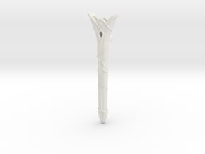 "BotW" Zora Sword Scabbard in White Natural Versatile Plastic: 1:12