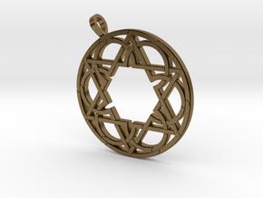 Circlestar Pendant in Natural Bronze