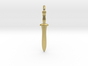 Xiphos Sword Pendant/Keychain in Natural Brass