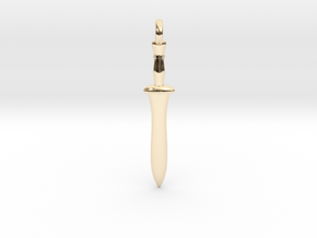 Xiphos Sword Pendant/Keychain in 14K Yellow Gold