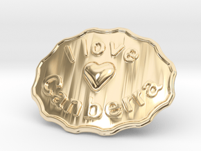 I Love Canberra Belt Buckle in 14K Yellow Gold