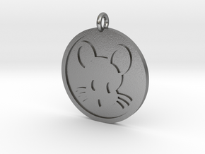 Mouse Pendant in Natural Silver