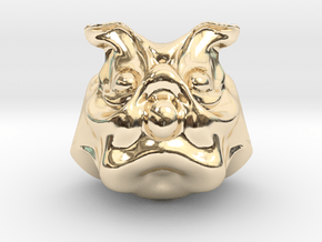 Uncle Dog in 14k Gold Plated Brass: Extra Large