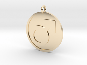 Male Pendant in 14k Gold Plated Brass
