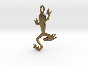 Frog Pendant in Natural Bronze