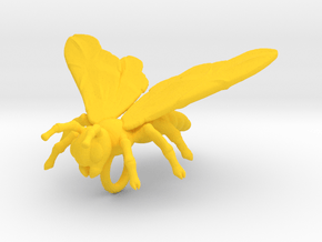 Bee Pendant in Yellow Processed Versatile Plastic