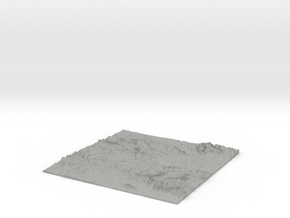 UK Relief Map - OS Area SU. Mainly Hampshire in Aluminum