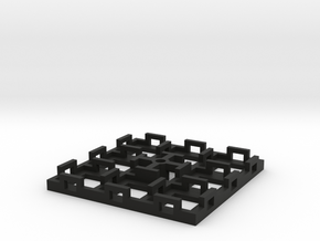 Flight Stand - 8 Dice (square) in Black Natural Versatile Plastic