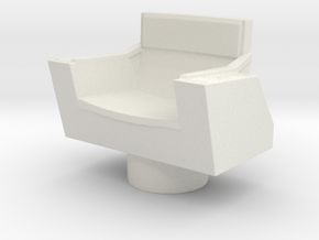 Captain's Chair, No Base (Star Trek Classic), 1/30 in White Natural Versatile Plastic
