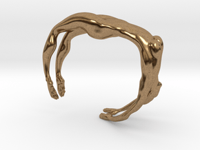 Female figure bracelet in Natural Brass
