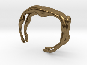 Female figure bracelet in Natural Bronze