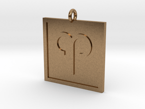 Aries Pendant in Natural Brass