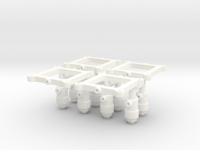 NOS 1/12 Plates x4 in White Processed Versatile Plastic