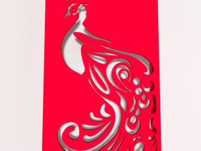 Peacock iphone Case in Red Processed Versatile Plastic
