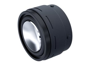 Custom Chassis V1 28mm Speaker Adapter PART 2/2 in Black Natural Versatile Plastic
