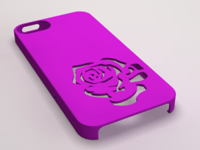 Rose Iphone Case in Purple Processed Versatile Plastic
