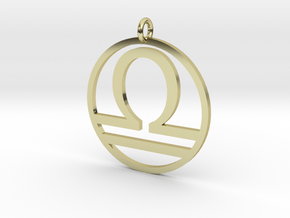 Libra Pendant in 18k Gold Plated Brass