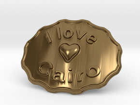 I Love Cairo Belt Buckle in Polished Bronze