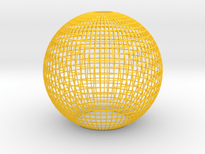Grid Lampshade in Yellow Processed Versatile Plastic