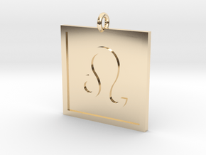 Leo Pendant in 14k Gold Plated Brass