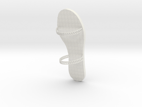 FlipFlop Design1 in White Natural Versatile Plastic