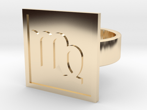 Virgo Ring in 14k Gold Plated Brass: 8 / 56.75