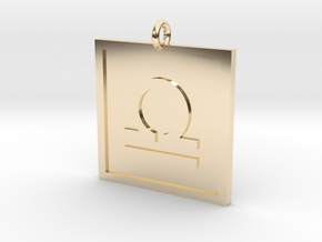 Libra Pendant in 14k Gold Plated Brass