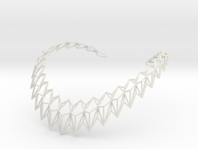 Rhombus Necklace in White Natural Versatile Plastic