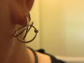 Hoop Knot Earring - Mirror Image in Polished Silver