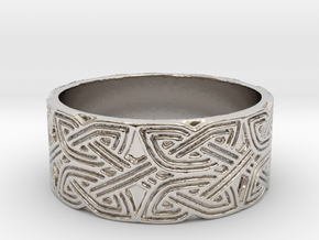Croatian interlace male Ring (+2 armor) in Rhodium Plated Brass