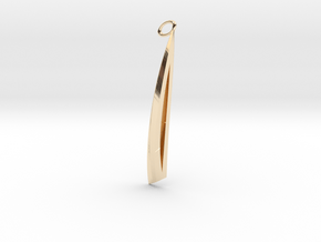 Modern+Linéaire Feather (Right Earring) in 14k Gold Plated Brass